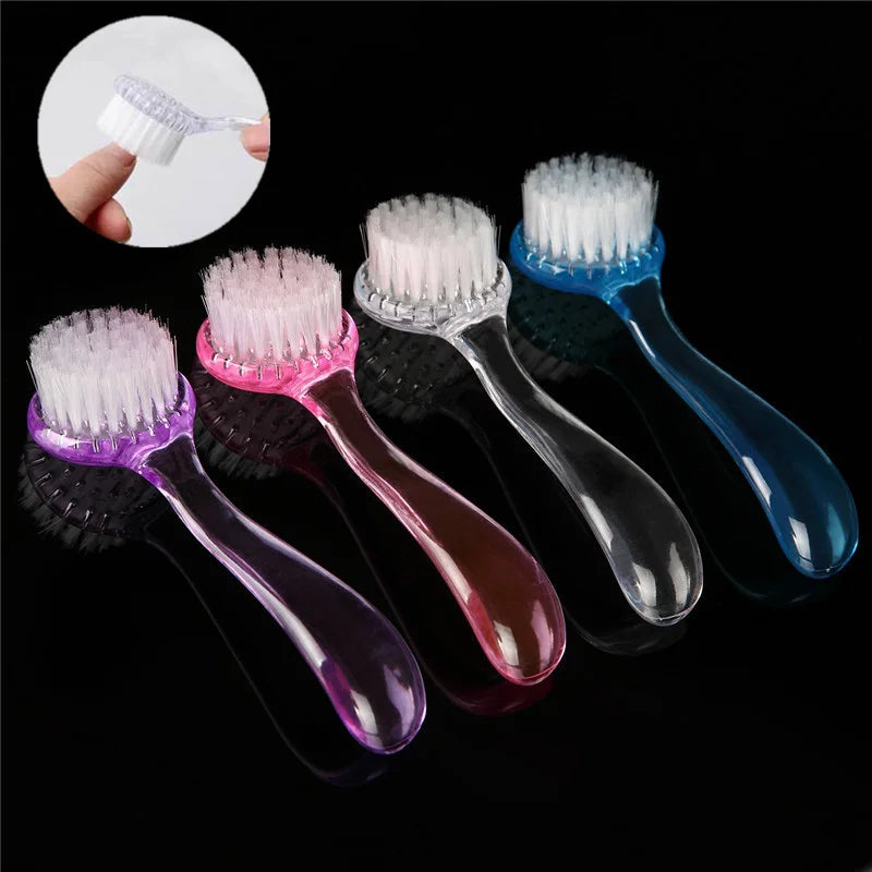 1 Pcs Plastic Nail Art Dust Cleaning Brush with Cap