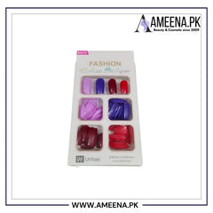 Beautiful Artificial Nails in Different Colors 96 pcs