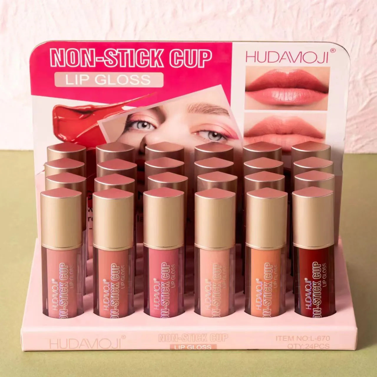 Huda Moji Non stick Long lasting Lipgloss 6Pcs