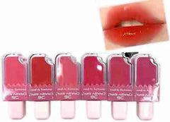 Crazy Girl Waterproof Long Lasting Ice Cream Lip Gloss 6Pcs