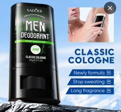 SADOER Men's Anti Sweating Cream Stick Deodorant Classic Cologne