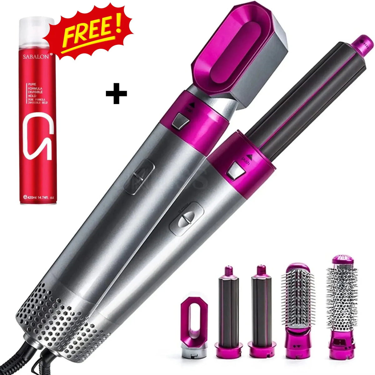 5 in 1 Hot Hair Dryer With Free Gift Hair Hold Spray MADE by USA ( Limited Stock )