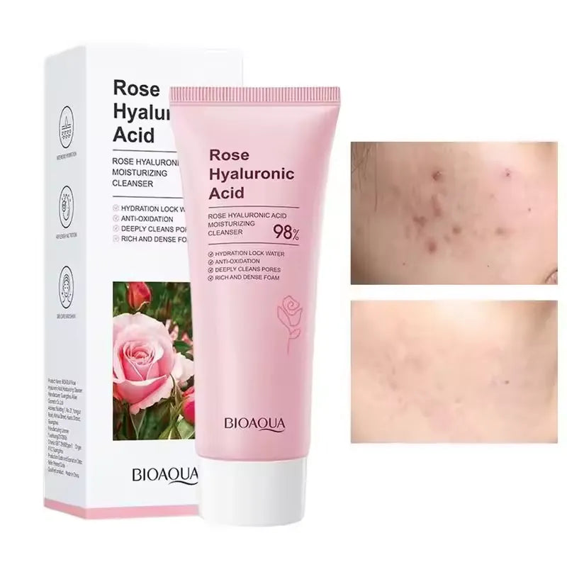 Bioaqua Gentle Rose Hyaluronic Acid Face Cleanser 100g