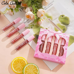 Color Castle 4pcs Matte Lip Gloss Set 24H Long Lasting LipGloss Kit