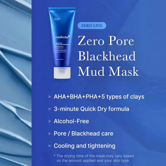 Medicube Zero Pore Blackhead Mud Mask  - 100g  (Free Applicator)