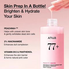 Anua - Peach 77 Niacin Essence Toner - 250ml (Made In Korea)