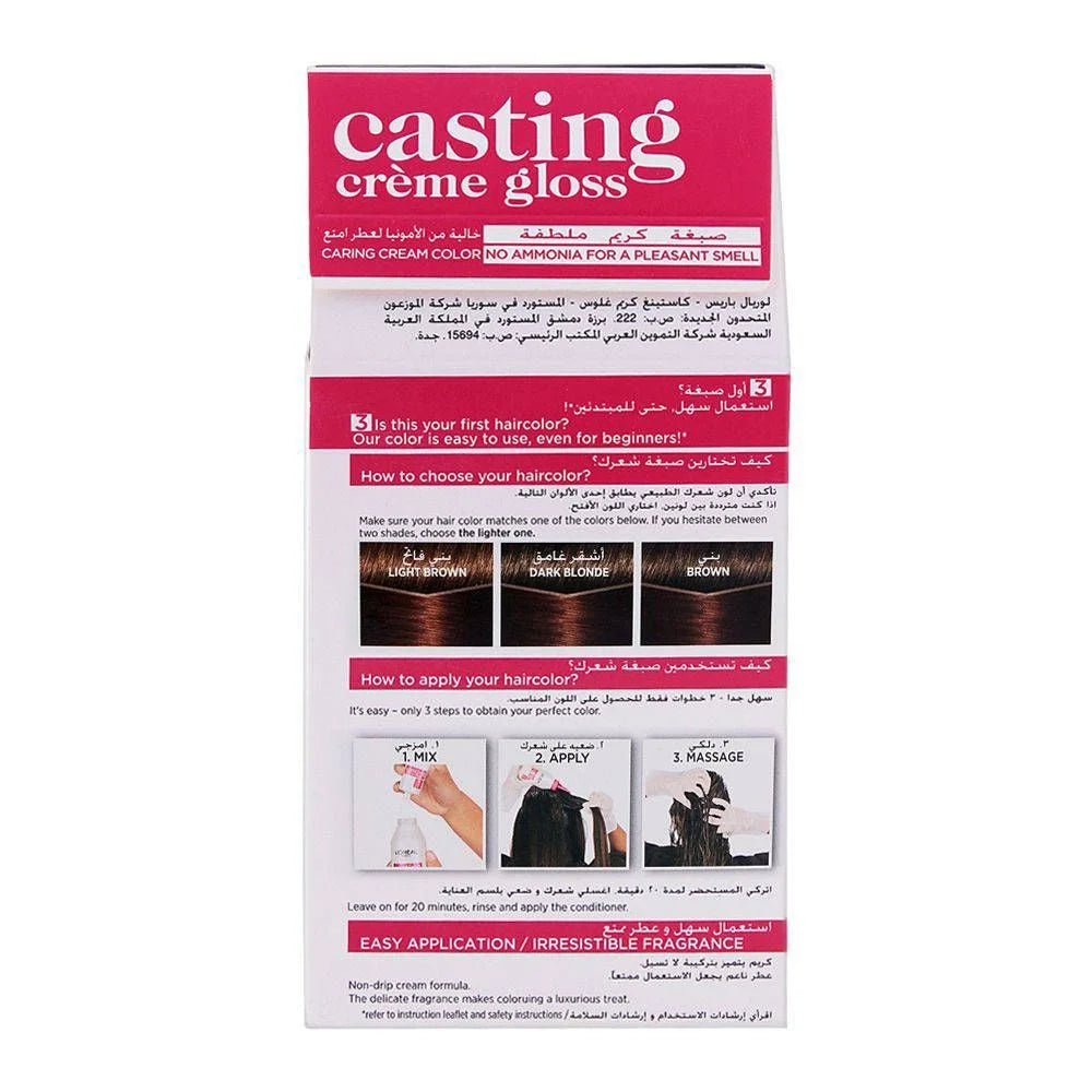 Casting Crème Gloss No Ammonia Hair Color, 535 Mahogany Golden Light Brown