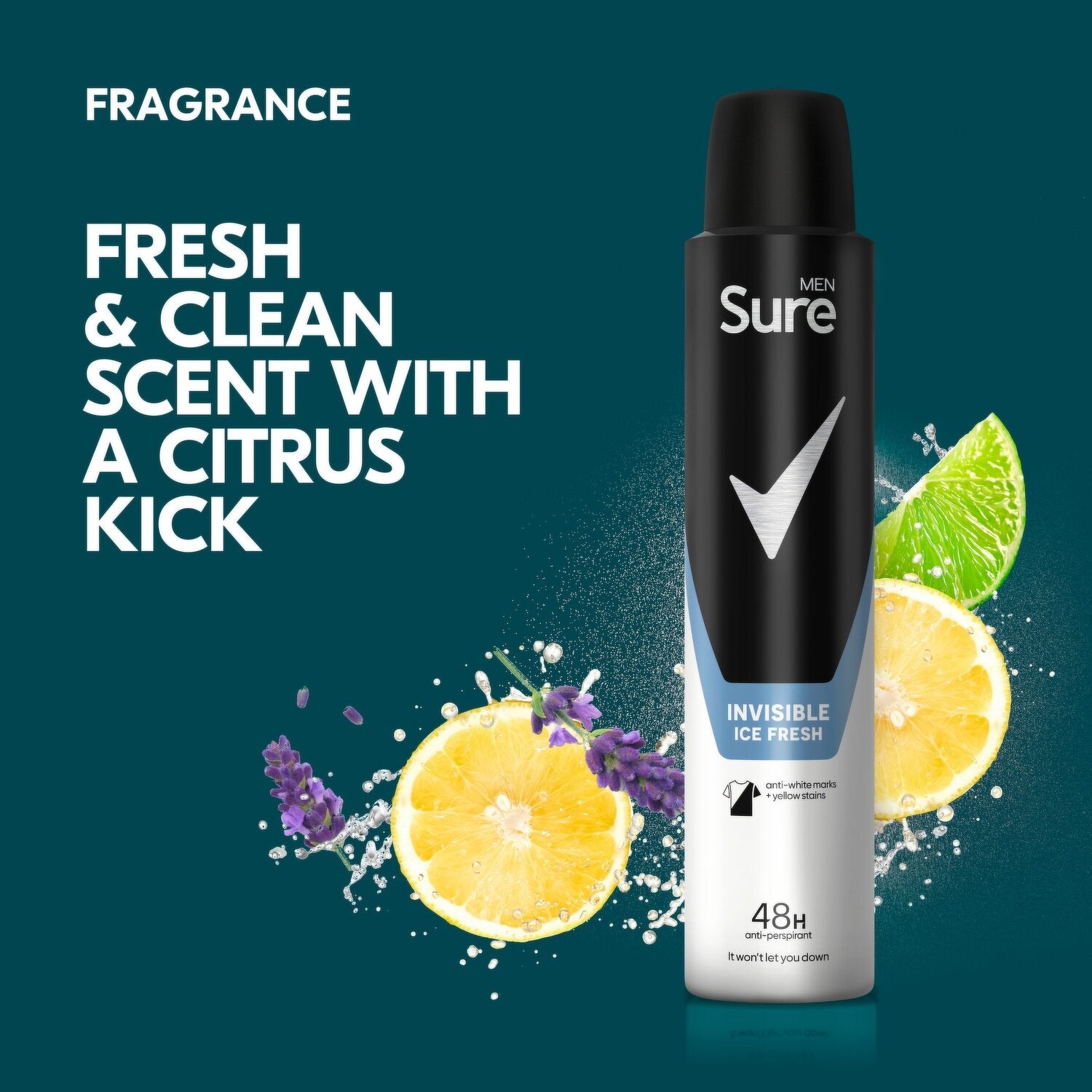 Sure Men Invisible Ice Fresh 48H Body Spray (200ml)