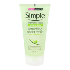 Simple Kind To Skin Refreshing Facial Wash Gel, Alcohol + Paraben Free, 150ml