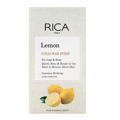 RICA Lemon Legs & Body Normal Skin Cold Wax Strip 20-Pack