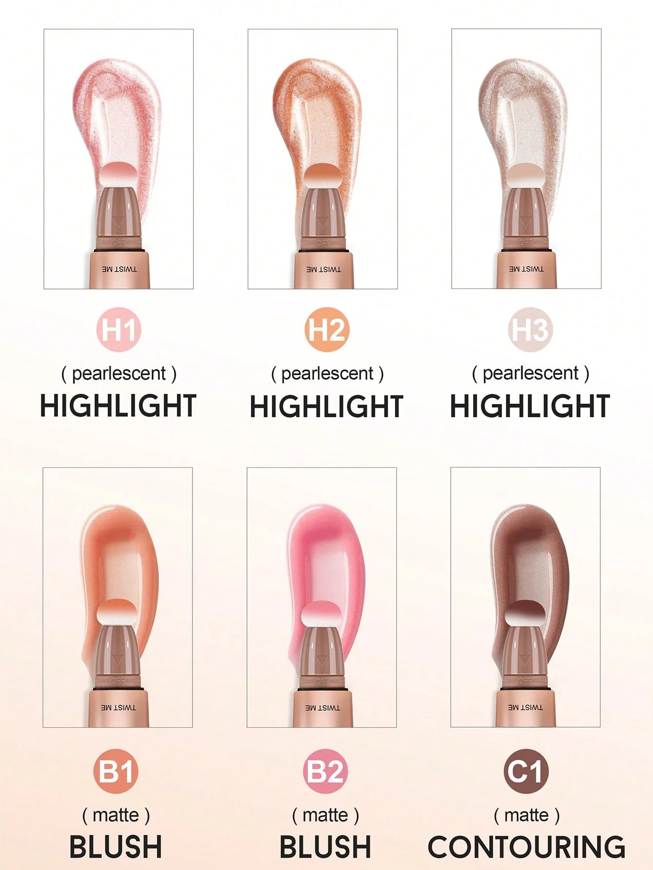 Handaiyan Puff Tube Blush & Highlighter Each