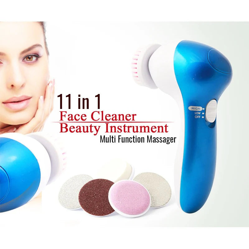 11 in 1 Face Deep Cleanser Callus Remover & Massager Set