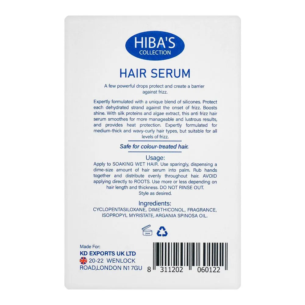 Hiba's Collection Frizz Ease Normal To Dry Hair Serum