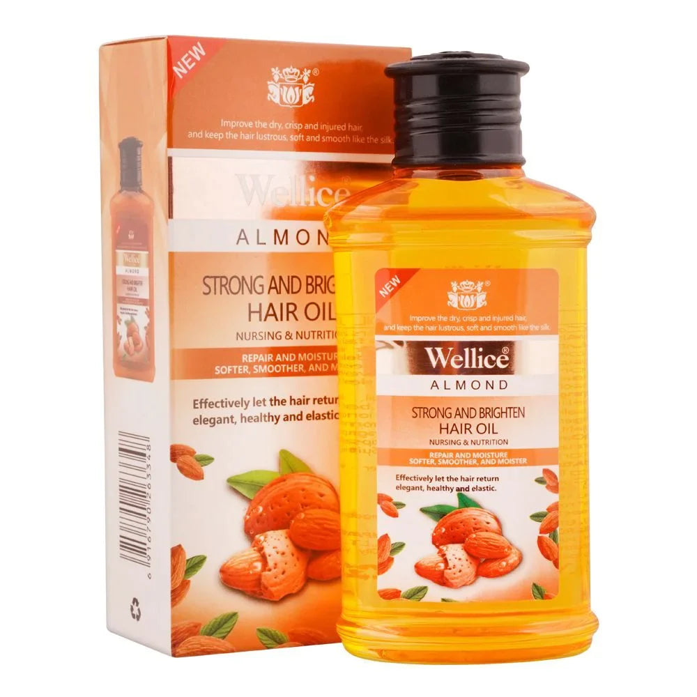 Wellice Strong & Brighten Almond Hair Oil (150ml)