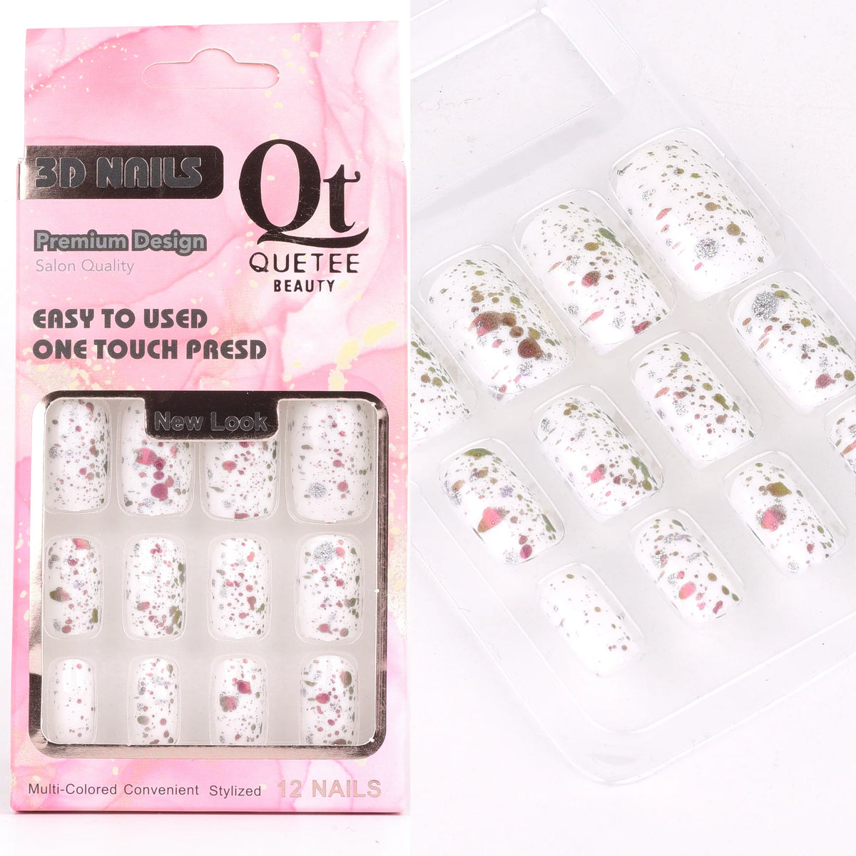 Quetee Beauty 3D Nails Premium Design Twelve