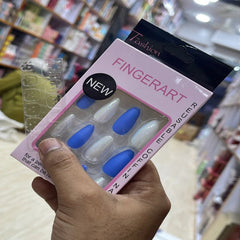 12 pcs Nails Finger Art oval nails Square Shape Artificial Nails With Nail Sticks