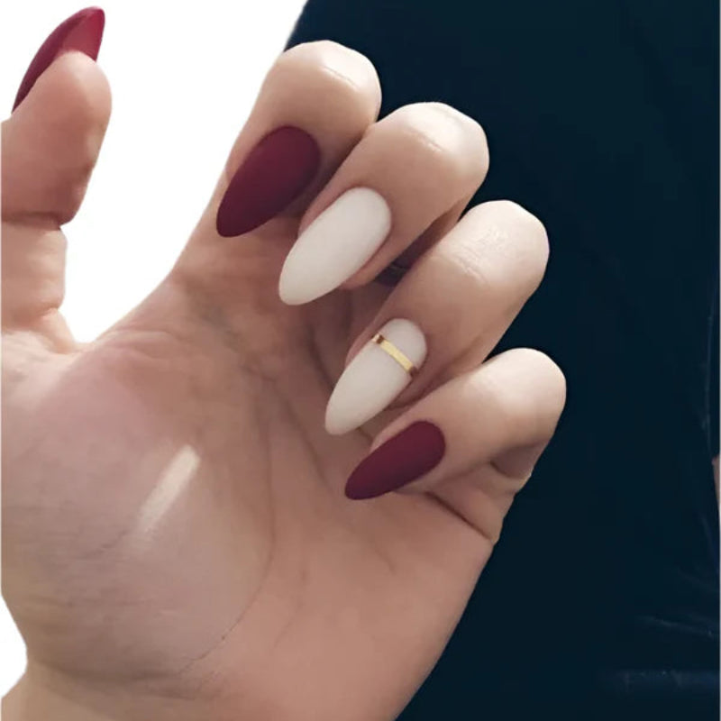 12 pcs Nails Finger Art oval nails Square Shape Artificial Nails With Nail Sticks