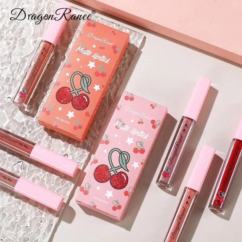 3 Pcs Dragon Ranee Ice Love Little Smoke Tube Lipstick