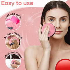Makeup Remover, Double-Side Sponge puff & Washable