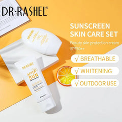 Dr.Rashel 2 PC Set Hydrating And Anti-Aging Sun Protection Cream Soothing & Cooliing Gel Kit 60SPF