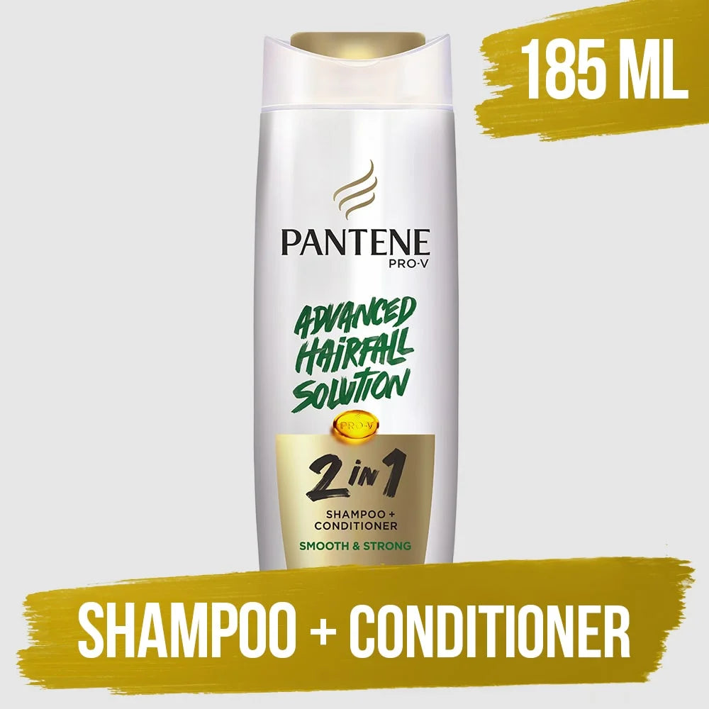 Pantene 2 in 1 Smooth & Strong Shampoo+Conditioner 185ml