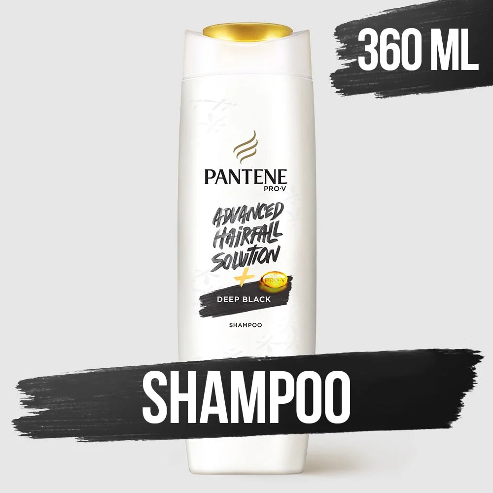 Pantene Anti Hairfall Deep Black Shampoo 360ml