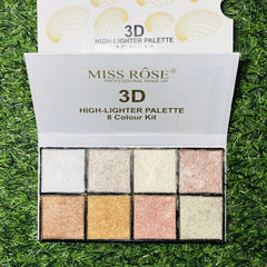 Miss Rose Highlighter 3D 8 Colour Kit
