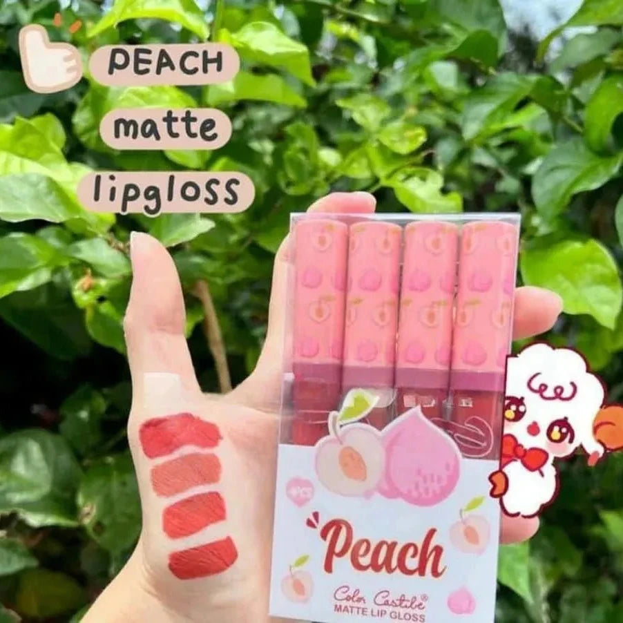 Color Castle Pack of 4Pcs Long Lasting Matte Lip Gloss