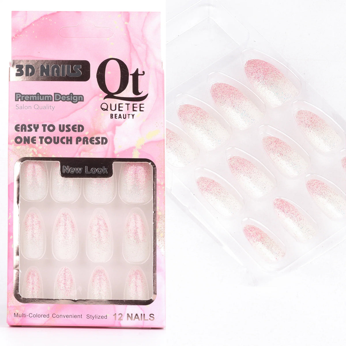 Quetee Beauty 3D Nails Premium Design One