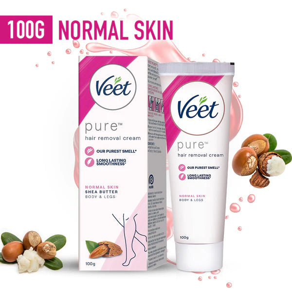 Veet Pure Hair Removal Cream for Normal Skin 100gm - Body & Legs