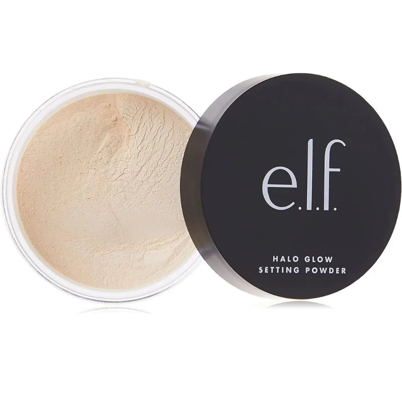 E.L.F Halo Glow Setting Powder, Silky, Weightless, Blurring, Smooths, Minimizes Pores and Fine Lines, Creates Soft Focus Effect, Light, Semi-Matte Finish