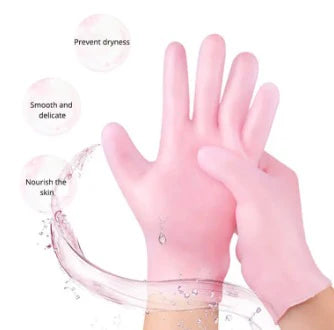 1 Pair Reusable Gel Silicone Hand Gloves