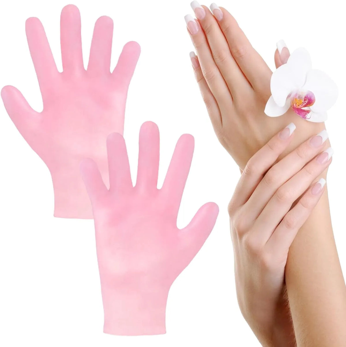 1 Pair Reusable Gel Silicone Hand Gloves