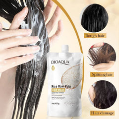 Bioaqua Rice Pulp Hair Mask Smooth 400g