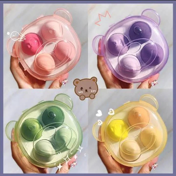 4 Pcs Makeup Puff Set