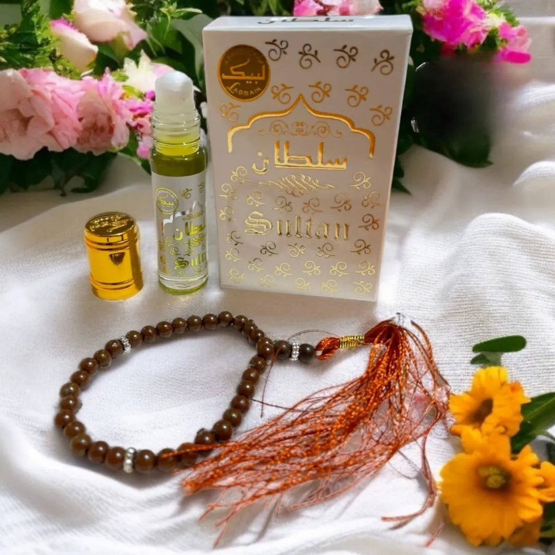 Sultan Attar With Tasbeeh Alcohol-Free Fragrance - 6ml