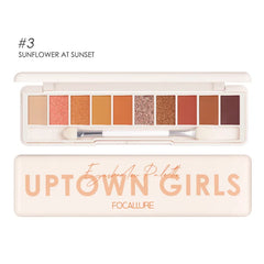 10 Colors Focallure Uptown Girls Eyeshadow Palette