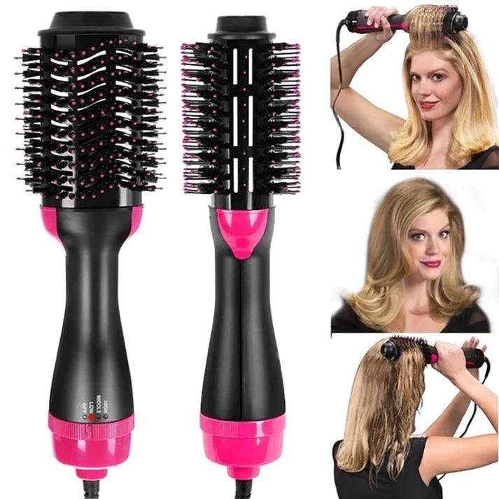 One Step Hot Air Brush (Dryer + Straightener with Gift Sablaon Hair Hold Spray)