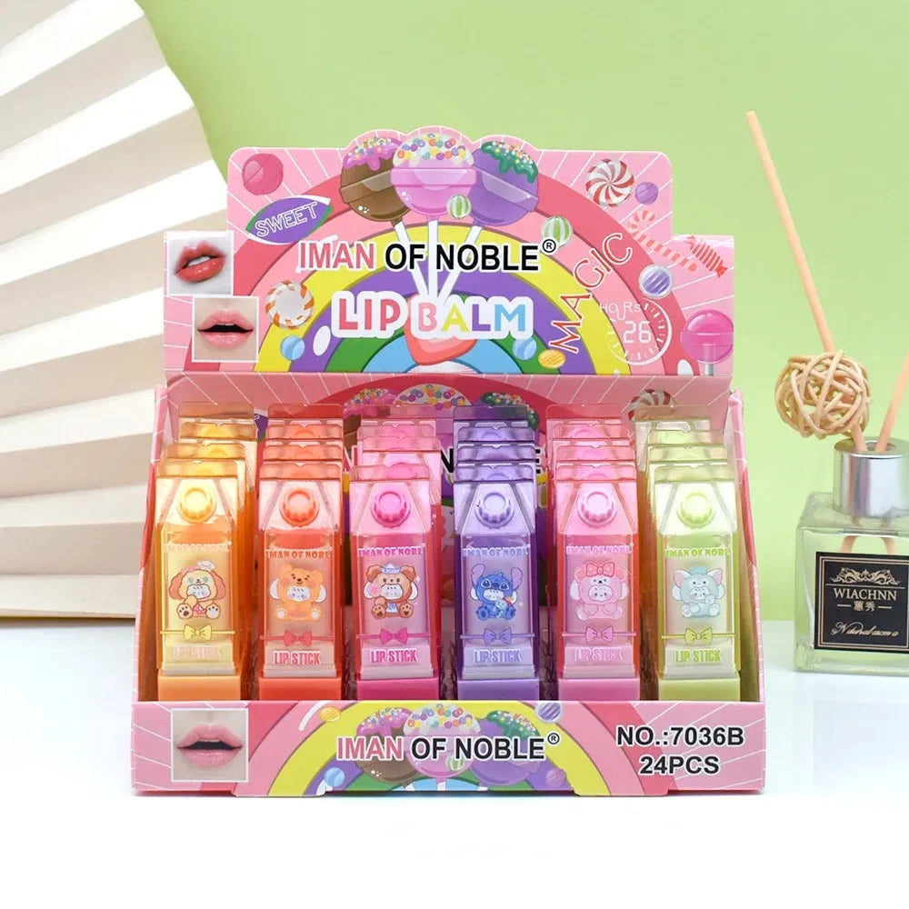 IMAN OF NOBLE Cute Cartoon Magic Lip Balm (6Pcs)