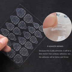 240pcs Nail Glue Sheets Nail Art Glue Adhesive Tape, Double Sided Nail Stickers Pack Of 10 Sheets