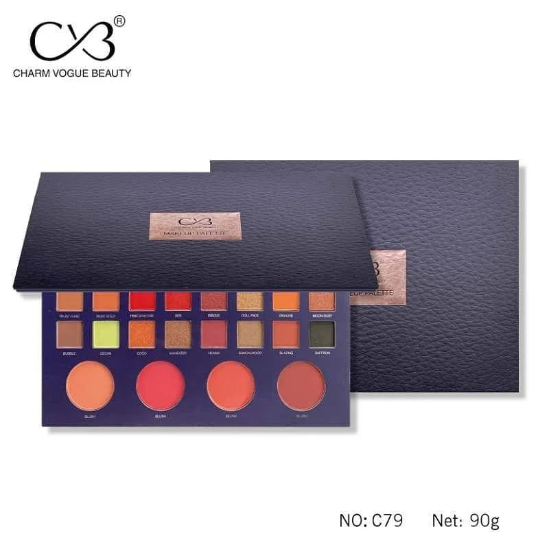 36 Colors Eyeshadow + 4 Blusher CVB Makeup Pallete