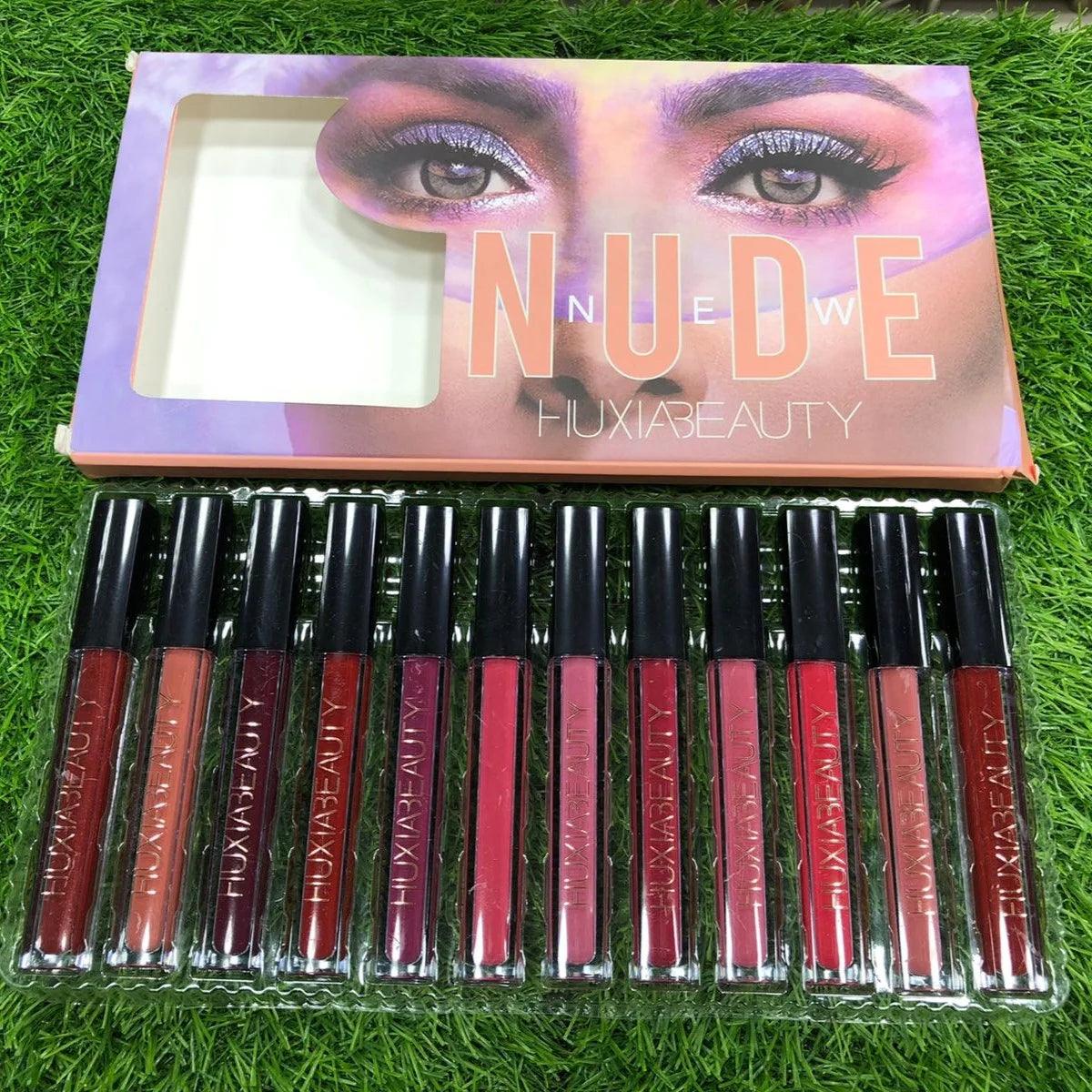 12 Pcs Huxia Beauty Nude Liquid Lipstick