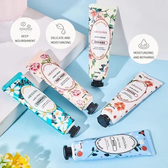 Meidian Flower Fragrance Hand Cream Set (Pack of 5)