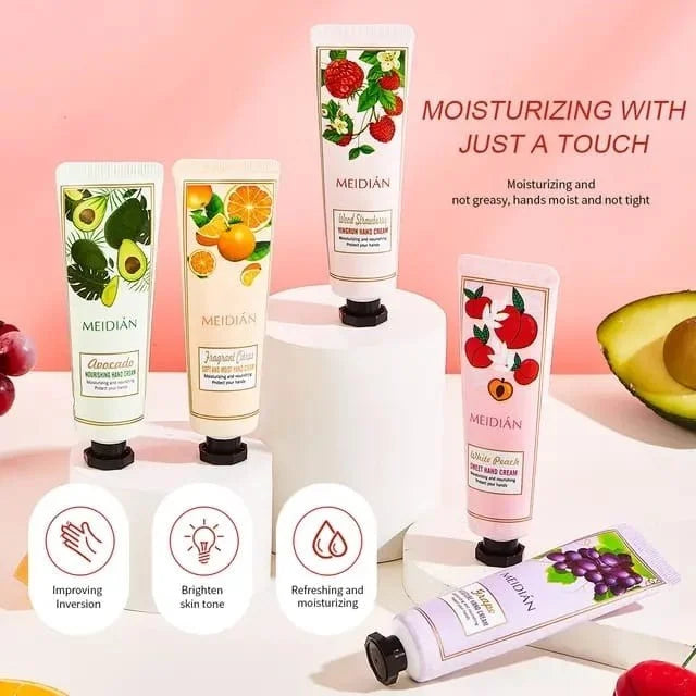 Meidian Colorful Fruit Hand Cream Set (Pack of 5)