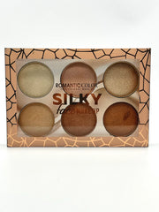 Original ROMANTIC SILKY 6 Color Highlighter Palette