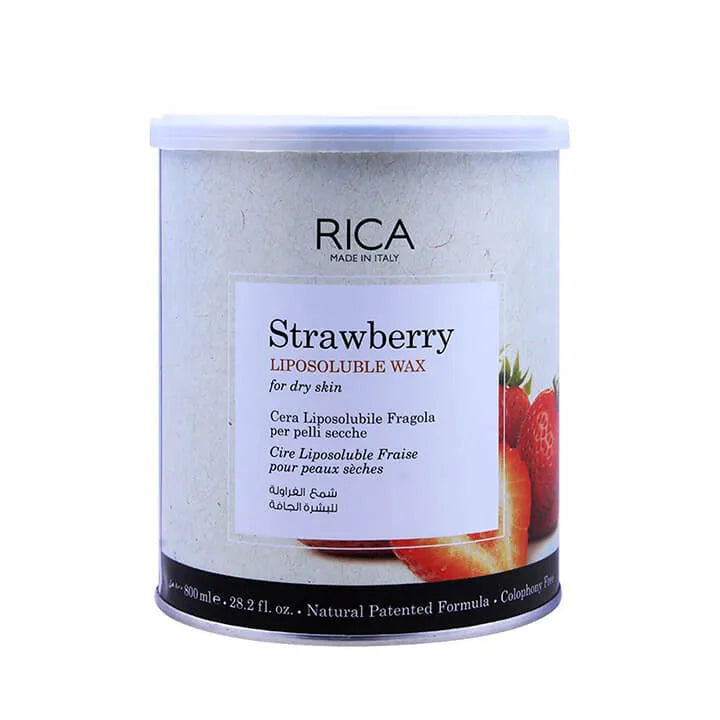 Rica Strawberry Liposoluble Wax, For Dry Skin, 800g