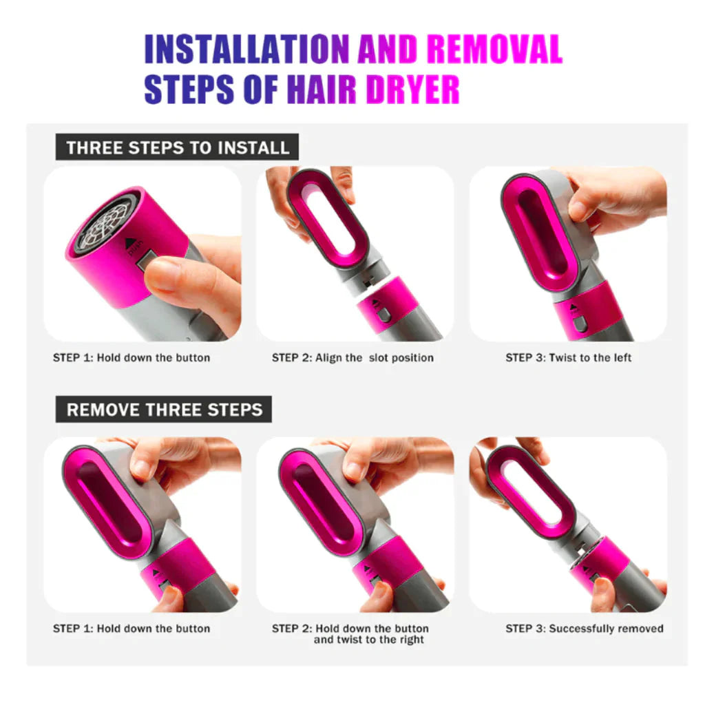 5 in 1 Hot Hair Dryer With Free Gift Hair Hold Spray MADE by USA ( Limited Stock )