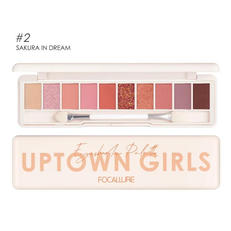 10 Colors Focallure Uptown Girls Eyeshadow Palette