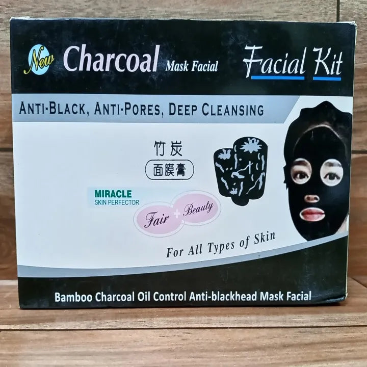 Charcoal Facial Kit (6 x 100 ML) / High Quality Charcoal Facial Kit Set