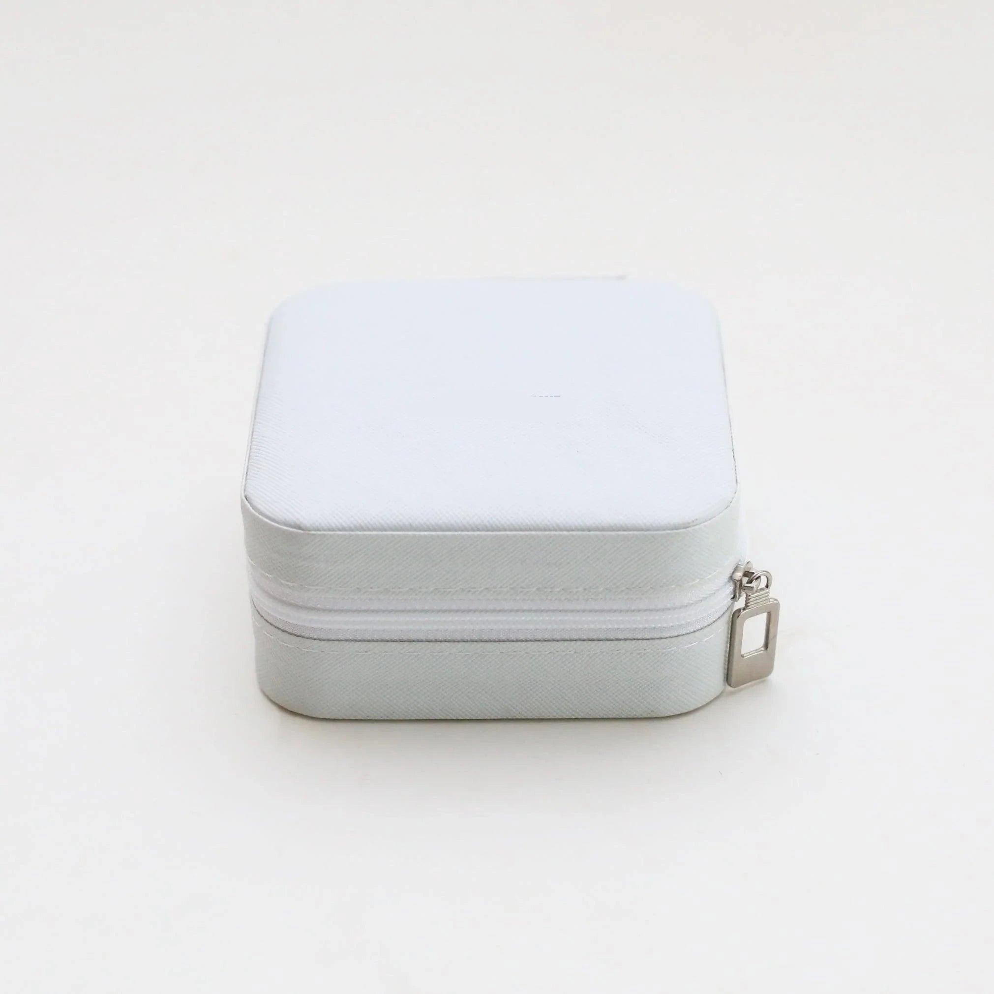 Portable Jewelry Box with Zipper Closure